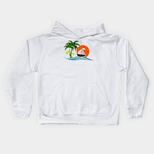 panoramic beach Kids Hoodie